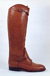 Polo boot, tan, with stitchwork